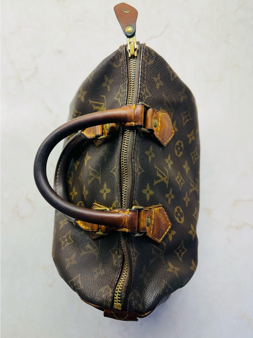 Vintage Louis Vuitton Monogram Speedy-style handbag, 10" W × 7" H × 7" D - Picture 2 of 16
